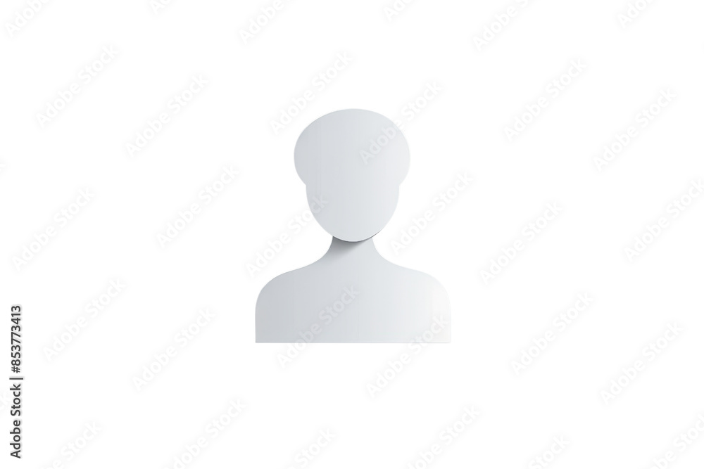 Minimalistic flat avatar icon representing a user profile or ...