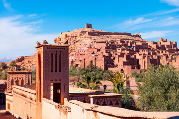 Wall Mural - Ait-Ben-Haddou city landscape in Morocco