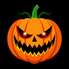 Wall Mural - Halloween pumpkin face