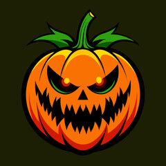 Wall Mural - Halloween pumpkin face