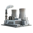 © KimlyPNG - Nuclear power plant side view full length isolate on transparency background PNG