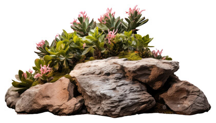 Poster - PNG Garden design flower plant rock.