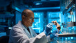 © Taras Yasinski - A scientist administers a longevity treatment via injection to a rodent in a sterile laboratory setting