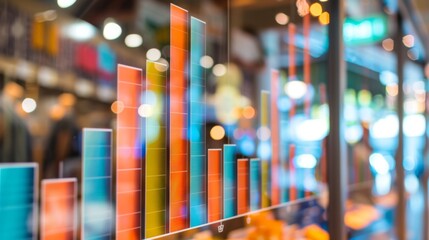 Aufkleber - A retail sales report featuring product category performance with bar charts illustrating sales volumes and trends