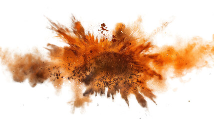 Explosion , dust splash on white background