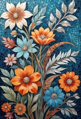 Wall Mural - 3d floral fancy wallpaper 