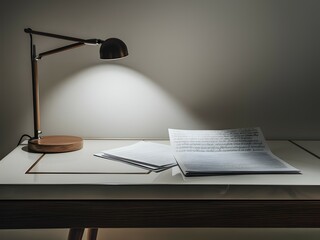 Canvas Print - blank paper on the desk