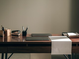 Wall Mural - blank paper on the desk