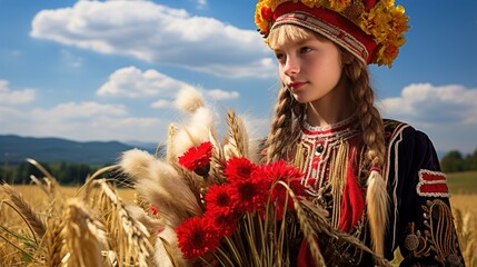 Wall Mural - child in the field