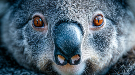 Poster - Dreamy koala: close-up of his peaceful face