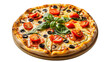 © PerfectPhoto - Pizza for vegetarian, vegan, on white background