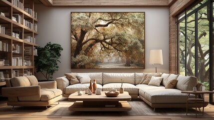 Wall Mural - modern living room