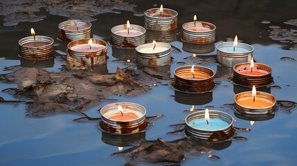 Wall Mural - candles in the temple