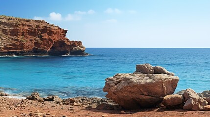 Canvas Print - rocks and sea