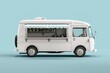 © Sergio - A white food truck with a blue and white awning