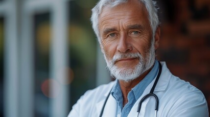 Wall Mural - older white man doctor 