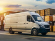 © acnaleksy - Delivery van are parked in port. Commercial Shipping service company, delivery of van