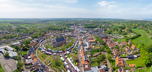 Wall Mural - Aerial panorama from the town Renesse in Zeeland the Netherlands