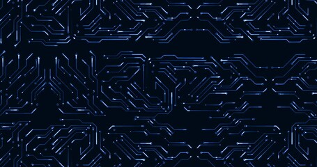 Wall Mural - futurist movement of blue matrix digital glow vertical and horizontal lines like electronic circuit,