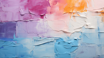 Wall Mural - closeup of abstract rough colorful multicolored art painting texture, with oil brushstroke, pallet k