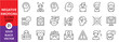 © Parbat - A set of line icons related to negative emotions and thoughts. Confuse, unhappy, fear, bully, threat, sad, panic and so on. Vector outline icons set.