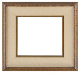 Wall Mural - Light simple wooden picture frame in PNG format on a transparent background.