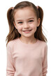 © PNG&Background Image - Cute little girl in a pink sweater, smiling and looking at the camera, Happiness concept, isolated, transparent background, no background. PNG.