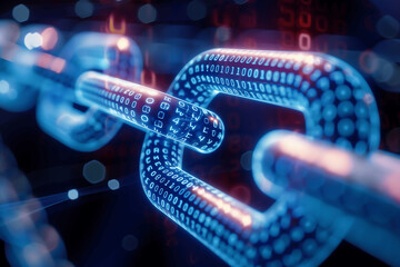 Cyber security concept photo of chains