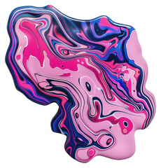 Sticker - PNG Acrylic pouring of Rorschach test accessories accessory gemstone.