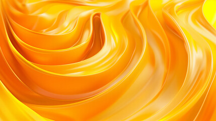 
The view of abstract intense yellow color orange curve lines background