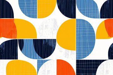 a colorful pattern with white lines and circles