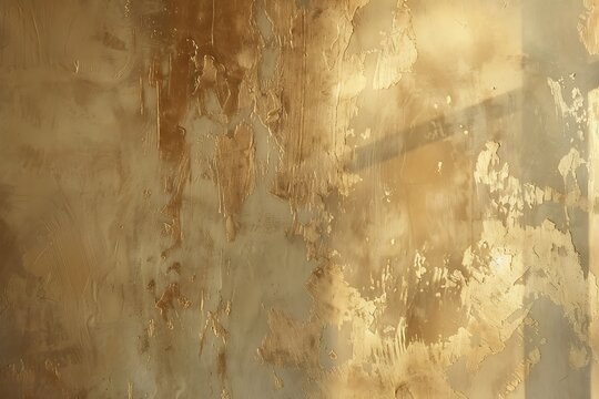 The quiet beauty of a plaster wall bathed in the golden hour light, exuding warmth and elegance