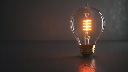 Wall Mural - a light bulb with a glowing light
