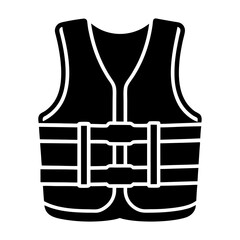 Wall Mural - life jacket icon silhouette vector illustration.