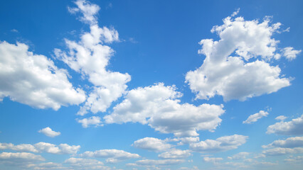 Wall Mural - beautiful blue sky with soft white clouds for abstract background