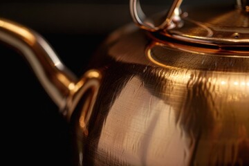 Sticker - A close-up shot of a tea pot sitting on a table, ready for use