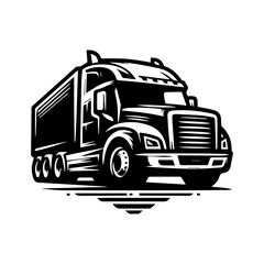 Best for trucking and freight related industries. american truck logo design template