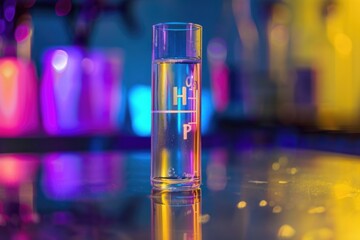 Poster - A clear glass of water sits on a table, awaiting consumption