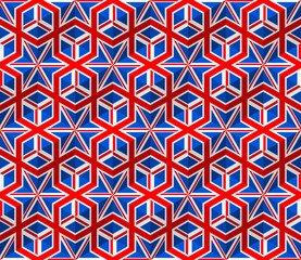 star background. united kingdom flag box pattern. vector illustration