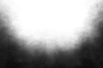 Wall Mural - dark smoke effect isolated on transparent white background. steam explosion special effect. effectiv