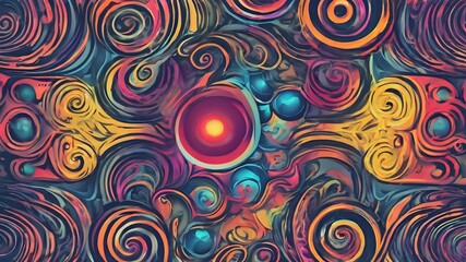 Wall Mural - abstract background with circles