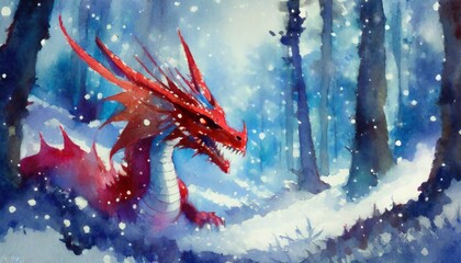 Canvas Print - dragon in the night