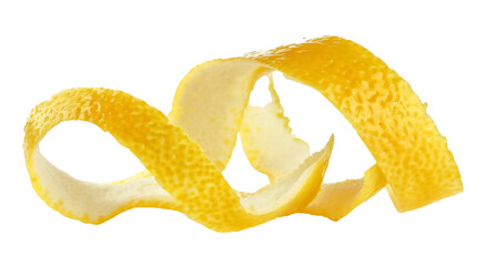 Wall Mural - Lemon peel isolated on a white background. Healthy food.
