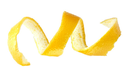 Wall Mural - Lemon peel isolated on a white background. Healthy food.
