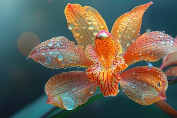 Orchid Blossom with Dew Drops