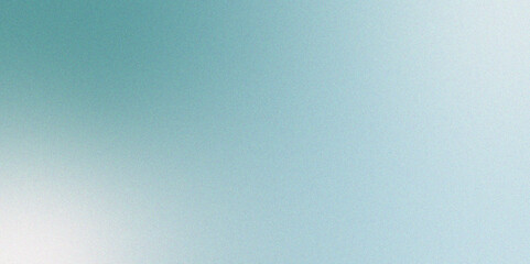 Wall Mural - Light blue grainy gradient webpage header wide banner design. Blurred noise texture with rough and grain. Retro Gradient Background with Noise Texture. 