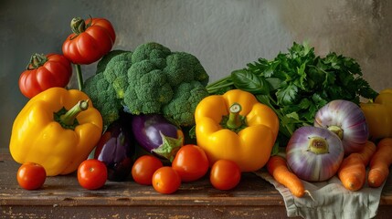 Wall Mural - The colorful fresh vegetables