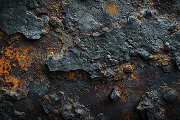 Sticker - A detailed view of a rusty metal surface with textured patterns and corrosion