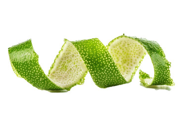 Wall Mural - Peel of lime isolated on white background
