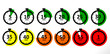 © Md Abidur Rahman - stopwatch or timer icons set. countdown icons collection for cooking, racing, exam, sport etc use.